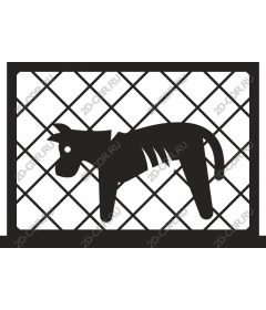  Dog behind fence