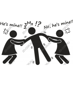 Gaming rivalry — the two characters arguing for one!