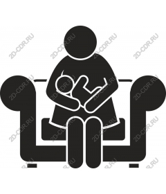  Mother and child on couch
