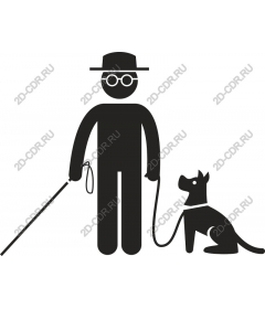  A man with a dog