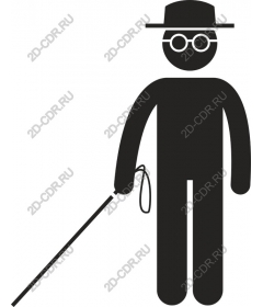  Elegant figure with a cane