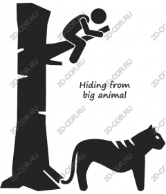 Hiding from large animal