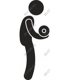  Lifting stylized figure