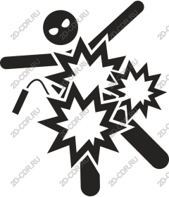 Exploding figurine