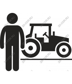  Farmer and tractor