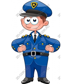 Funny cartoon policeman