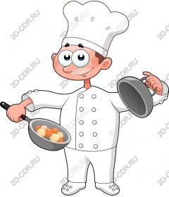 Playful cartoon chef