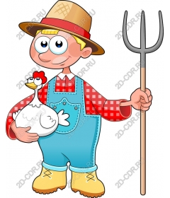 Rustic farmer Clipart