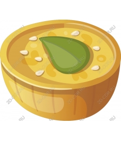  A traditional dessert in a wooden bowl
