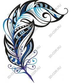  Bright feather - sophisticated blue and black