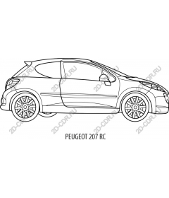  Drawing Peugeot 207 RC