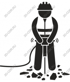  A construction worker with a jackhammer