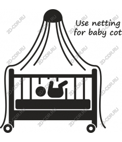Cot with a protective grid
