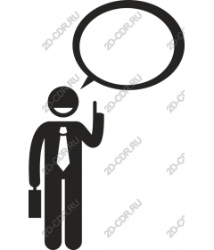 Businessman with speech bubble