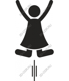  Joyful girl jumping