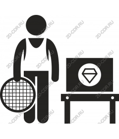 Dynamic tennis player