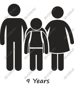  Family celebration 9 years Icon