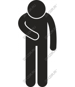 Thoughtful human figure