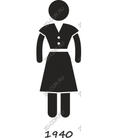 Vintage woman 1940s years