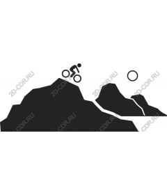  Adventure mountain cyclist Clipart