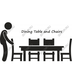  Dining table and chairs
