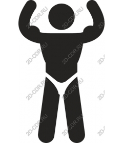 Dynamic muscular figure