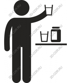 Healthy lifestyle - a Man holds a glass