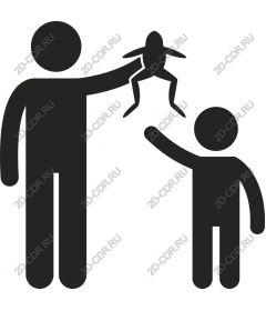  Joyful moments: parent and child with a frog