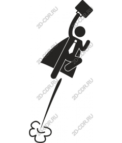  Super businessman in flight
