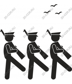 Military soldiers marching