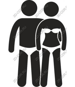  Stylish couple in bathing suits