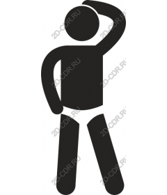 Playful relaxed human figure