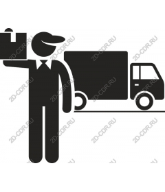 Delivery boy with a truck