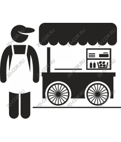  Charming seller of grocery carts