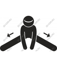  Stylized figure with outstretched arms