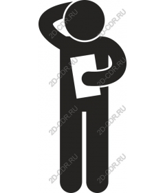 Thoughtful man holding document