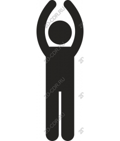  Festive Man with raised arms