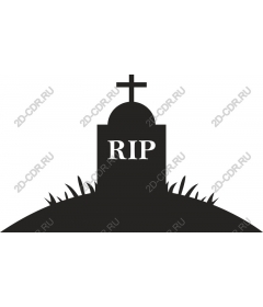 Классический надгробный камень - RIP