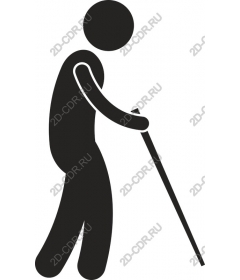  A person who uses a cane