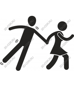  Joyful couple runs