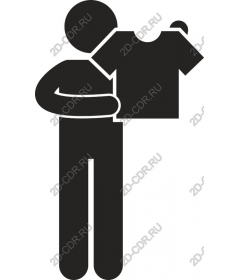  T-shirt with figure in hand