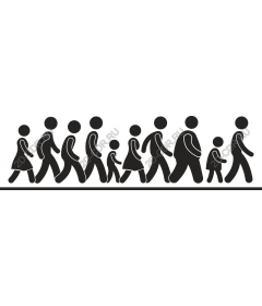  A variety of walking figures