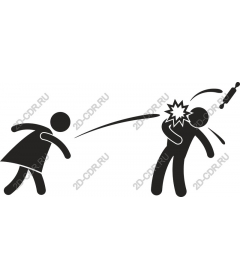 Playful character, throwing a roll