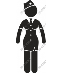  Stylized stewardess