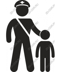  A uniformed officer and child