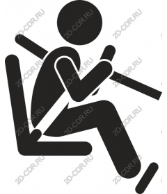  The seated figure with safety belt