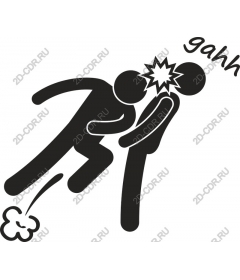 Playful quarrel Figure out of sticks