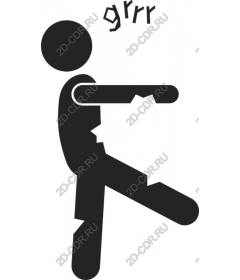 Playful zombie character