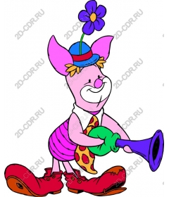  Bizarre cartoon pig with the pipe