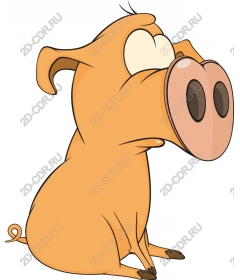 Cute cartoon pig